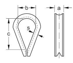 KAUSZA NA LINĘ 12mm STAL NIERDZEWNA A4 2-2042-4-12