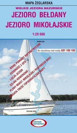 MAPA laminowana - JEZIORO BEŁADANY I MIKOŁAJSKIE