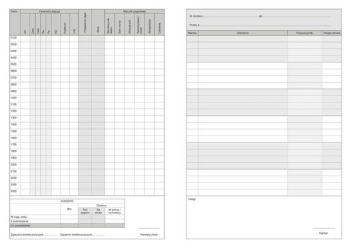 DZIENNIK JACHTOWY (YACHT LOGBOOK) - M.Czarnomska