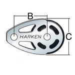 Blok leżący HARKEN ESP 75mm - stal nierdzewna 6079
