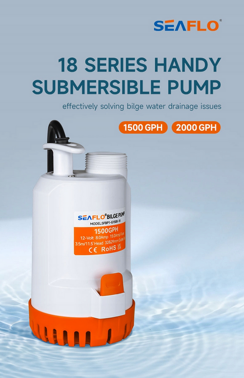 POMPA ZĘZOWA ZANURZENIOWA SEAFLO 1500 GPH SFBP1-G1500-18