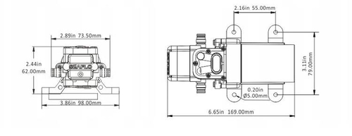POMPA CIŚNIENIOWA 4.3L/MIN 2.4 BAR 12V SFDP1-012-035-21