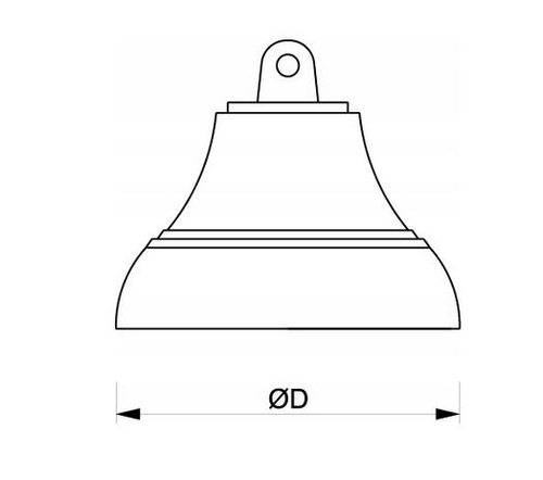DZWON OKRĘTOWY MOSIĘŻNY 190 mm 2039.L