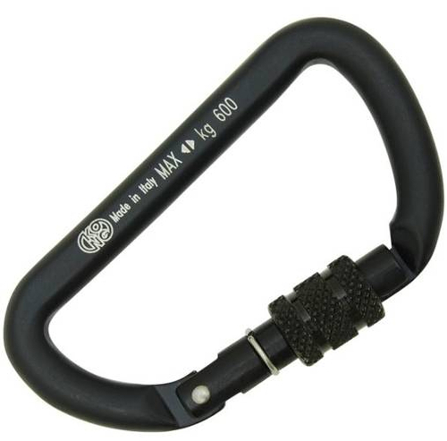 KARABINEK POMOCNICZY ALUMINIOWY ZAKRĘCANY MINI D 751