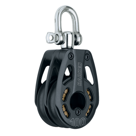 Blok podwójny aluminiowy HARKEN 100 mm krętlik 3248