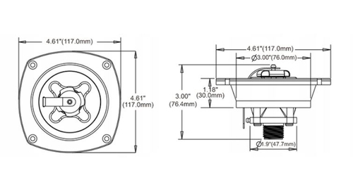 WLEW WODY Z FILTREM I REGULACJĄ CIŚNIENIA 117mm SEAFLO SFWI1-01