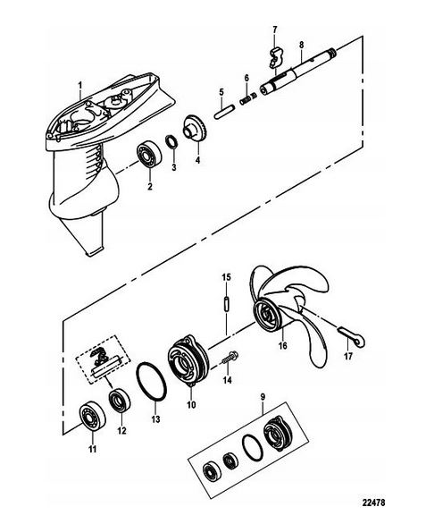 KLIN PIN ŚRUBY NAPĘDOWEJ DO SILNIKÓW YAMAHA MARINER PPJ046