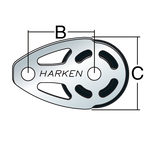 Blok leżący HARKEN ESP 57mm - stal nierdzewna 6076