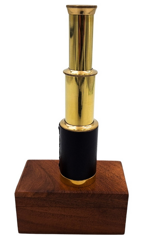 LUNETA MOSIĘŻNA RETRO W PUDEŁKU DREWNIANYM NC 1111