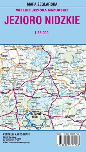 MAPA laminowana - JEZIORO NIDZKIE