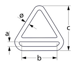 TRÓJKĄT Z POPRZECZKĄ A4 5x52 MM 2-2990-4-5X52-1