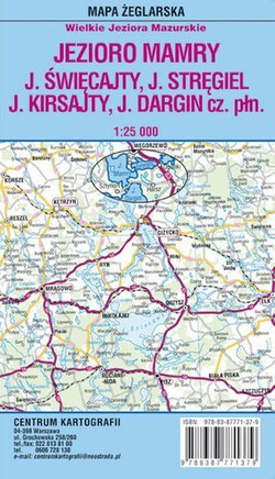 MAPA laminowana - JEZIORO MAMRY I OKOLICZNE