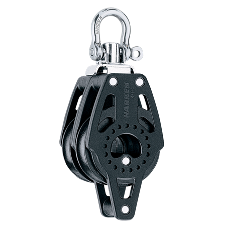 BLOK HARKEN PODWÓJNY 40mm Carbo - krętlik, zaczep 2639