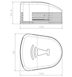 SYGNAŁ DŹWIĘKOWY COMPACT CHROMOWANY HORN 74309