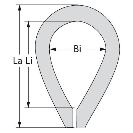 KAUSZA NA LINĘ 2mm HC02 STAL NIERDZEWNA