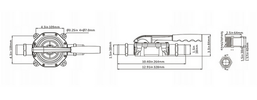RĘCZNA POMPA ZĘZOWA SFDHP-G720-02 SEAFLO