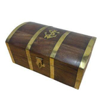 SKRZYNKA DREWNIANA 18 cm NA SKARBY 7214