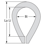 KAUSZA NA LINĘ 2,5mm HC025 STAL NIERDZEWNA