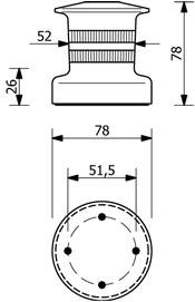 KABESTAN ALUMINIOWY ŁYSIAK K1 PRAWY