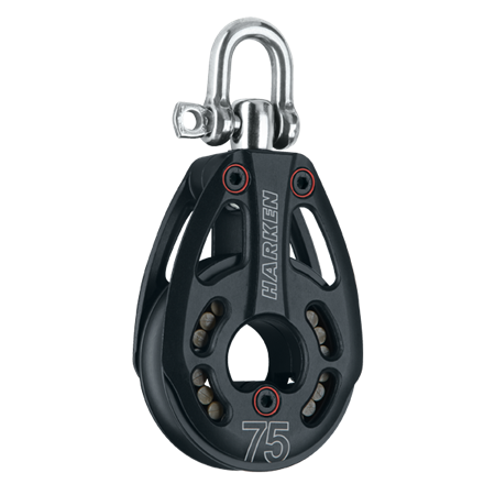 Blok aluminiowy HARKEN 75 mm, Low-Load, krętlik 3243