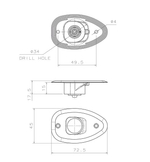 LAMPA NAWIGACYJNA LED, ZESTAW LAMP BURTOWYCH 74360 