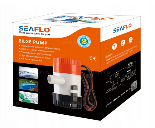 POMPA ZĘZOWA WIRNIKOWA1100 GPH 24V SFBP2-G1100-01