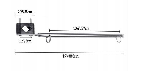 MASZT DO BANDERY FLAGSZTOK STALOWY 39CM 54008