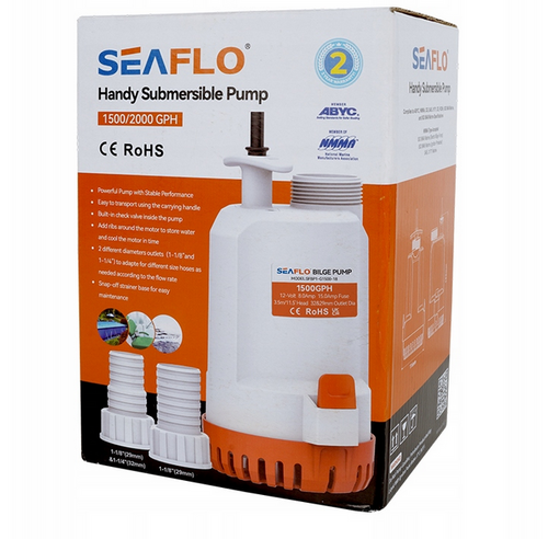 POMPA ZĘZOWA ZANURZENIOWA SEAFLO 1500 GPH SFBP1-G1500-18