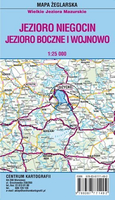 MAPA LAMINOWANA -JEZIORO NIEGOCIN, BOCZNE, WOJNOWO
