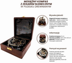 KOMPAS MOSIĘŻNY Z ZEGAREM SŁONECZNYM NC103185