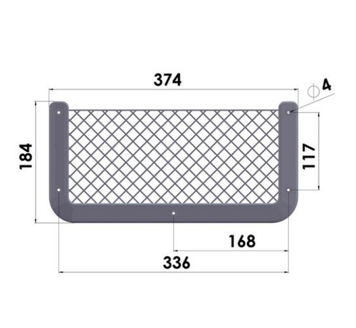 UCHWYT - KIESZEŃ ORGANIZER Z SIATKĄ Z0018370 CZARNY