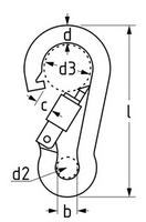 KARABIŃCZYK ZAKRĘCANY 6X60 STAL KWASOODPORNA A4 2-6245-4-6x60