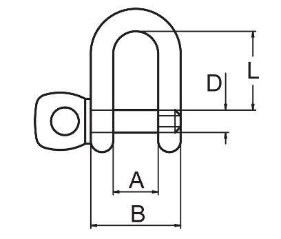SZEKLA OKRĄGA KRÓTKA "D" 10 mm
