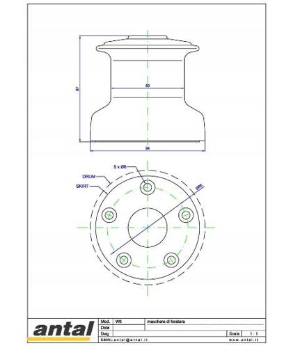KABESTAN ANTAL W6 ANW6 1 SPEED PLASTIC