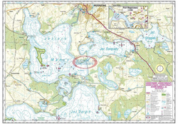 MAPA laminowana - JEZIORO MAMRY I OKOLICZNE