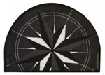 WYCIERACZKA MARYNISTYCZNA WIND ROSE ROUND BLACK MB41213 70x50 cm