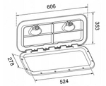 POKRYWA LUKU BAKISTY SEAFLO TOP LINE 353x606 mm