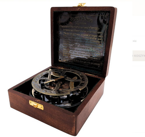 KOMPAS MOSIĘŻNY Z ZEGAREM SŁONECZNYM NC103185