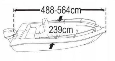POKROWIEC NA ŁÓDŹ 488-564cm 57267 ROZM. 3