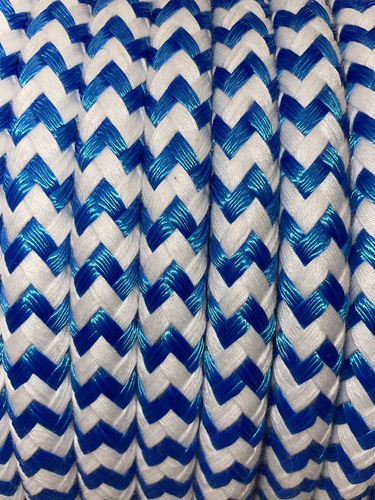 LINA FAŁOWA ZEPHYR 8 MM RDZENIOWA LANEX BIAŁO-NIEBIESKA