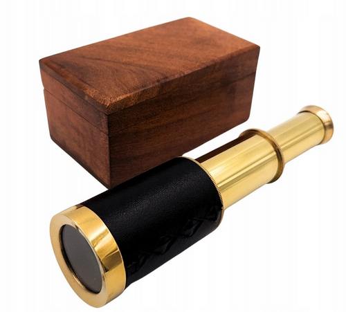 LUNETA MOSIĘŻNA RETRO W PUDEŁKU DREWNIANYM NC 1111