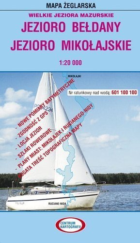 MAPA laminowana - JEZIORO BEŁADANY I MIKOŁAJSKIE