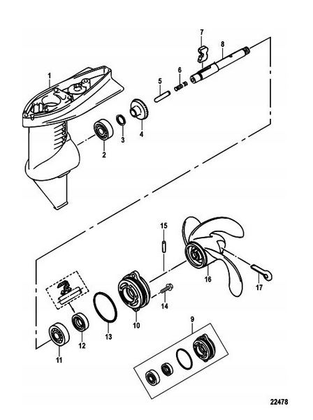 KLIN PIN ŚRUBY NAPĘDOWEJ DO SILNIKÓW YAMAHA MARINER PPJ044