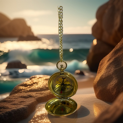 KOMPAS KIESZONKOWY W PUDEŁKU Z DREWNA 4531 REPLIKA