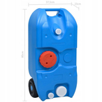 ZBIORNIK WODY 40L NA KÓŁKACH 71C08A