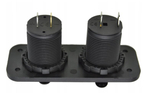 GNIAZDO ZAPALNICZKI Z ŁADOWARKĄ 2 X WEJŚCIE USB HF61-022R