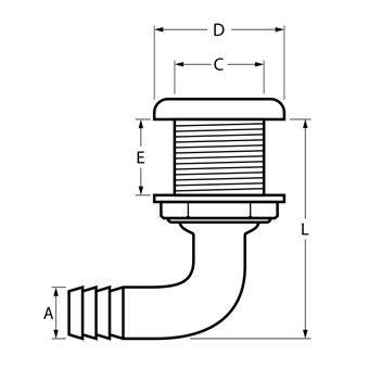 PRZEJŚCIE BURTOWE KĄTOWE 3/4" EK47643