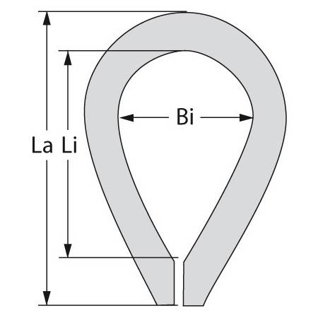 KAUSZA NA LINĘ 2,5mm HC025 STAL NIERDZEWNA
