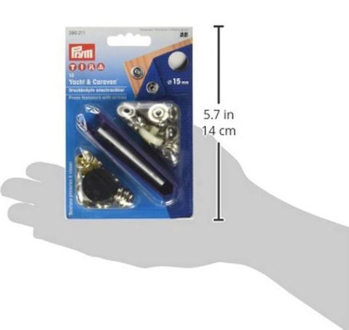 NAPY METALOWE ,15 MM - ZESTAW 10 SZTUK E0390211