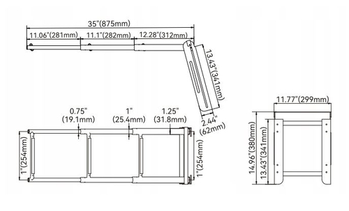 DRABINKA W KASECIE 3 STOPNIE SFLD-03-03